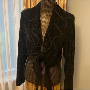 Vintage slinky tie blouse